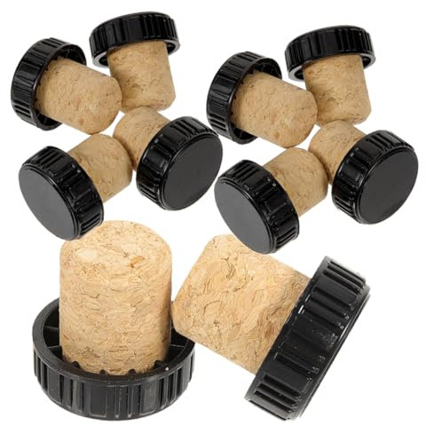 Amosfun 24pièces Bouchons Liège Forme Étanches pour Bouteilles De Vin Rouge Accessoires De Remplacement Naturels pour Conservation Et Décoration