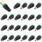 Gaaines Connettori 12V, 12 Paia Connettore DC 5,5 mm x 2,1 mm Attacco Maschio Femmina, 12V DC Alimentazione Jack Connettore Adattatore Adatto per CCTV Security Camera DVR e LED Strip Light