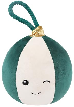 Rosewood Blitzen Bauble Dog Toy - Giant Plush Christmas Bauble with Giggling Sound & Rope Handle - Soft, Squishy Holiday Toy for Tossing, Tugging & Gentle Chewers - Festive & Fun