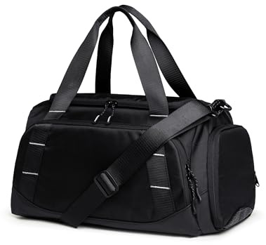 Prokva Gym Bag for Men, 16L Travel Duffle Bag for Sports, Travel, Black