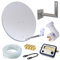 netshop 25 HD Sat Anlage 80 cm Spiegel + Opticum Quad LNB für 4 Teilnehmer + 50m Kabel + 40cm Wandhalter + SAT Finder (3 Farben wählbar) SD HD Full HD 4K UHD Empfang