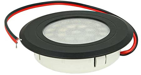 LEDLUX Mini Faretto Led Da Incasso Dimmerabile, Touch Dimmer On Off,DC 12V 24V 3W,Rotondo Foro 60mm (Nero, Bianco Freddo 6000K)