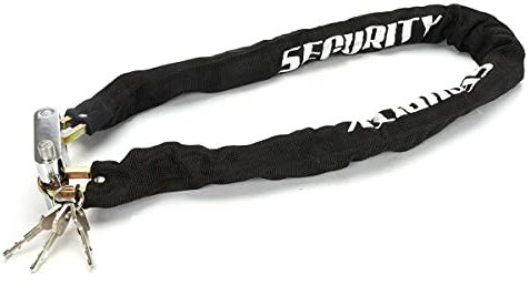 Cadena antirrobo con candado antirrobo, 8 x 1000 mm, para moto scooter y bicicleta, incluye 3 llaves