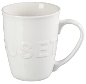 Le Creuset Stoneware 20 oz Extra-Large Logo Coffee Mug, White