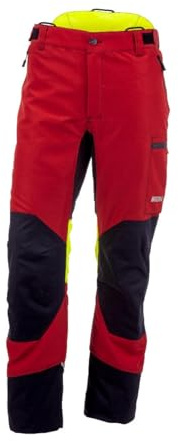 KOX Schnittschutzhose Duro 3.0 Rot/Gelb Größe 64 | Typ A | KWF-Profi
