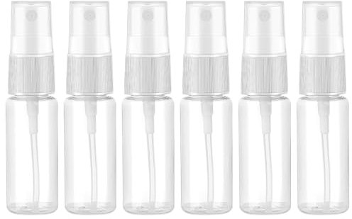 UEAVOID 6 pièces Flacon Vaporisateur Vide,Conteneur à brouillard fin pour Voyage,Liquide,Cosmétiques,Nettoyage,Soins du Corps,petit vaporisateur vide,flacon parfum vide (20ml) (Transparent)