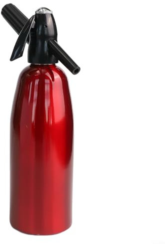JoyousMall Machine à eau pétillante portable en aluminium, machine à soda, siphon pour la maison, eau gazeuse, eau gazeuse (rouge)