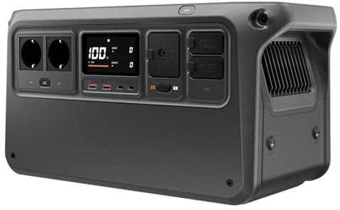 DJI Power 1000 V2, station électrique portable 1 024 Wh (Batterie LFP), sortie stable de 2 600 W, recharge de 0–80% en 37 Min, générateur électrique portable pour maisons, systèmes hors réseau