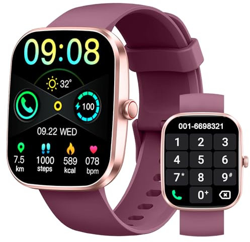 Smart Watch, 2025 HD 1.91 Smartwatch for Men Women with Answer/Make Calls, Heart Rate/Sleep/SpO2 Monitor, 112+ Sports Step Counter, IP68 Waterproof Activity Fitness Trackers for Android iOS Phone