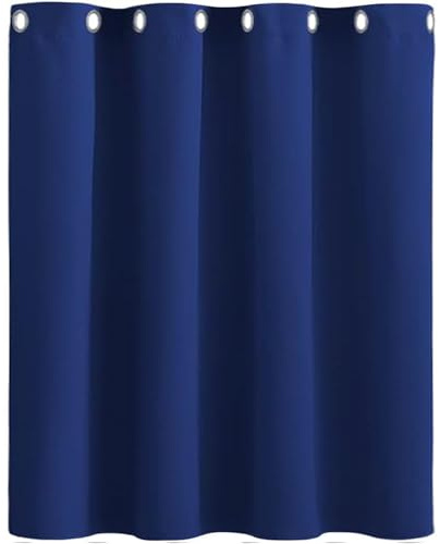 QINLIQIN Rideau Occultant 1 Pièce 94 x 140 cm Rideau Phonique Anti Bruit Doux et Léger Lavable en Machine pour Maison Chambre Fenetre, Bleu Foncé