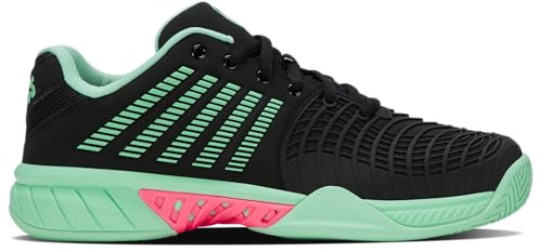 K-Swiss Zapatillas de Tenis Express Light 3 para Mujer, Negro neón Menta neón Rosa Pastel, 39 EU