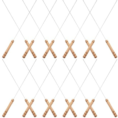 Levemolo 20 Brochetas Metálicas Redondas para Barbacoa de Acero Inoxidable con Mango de Madera 335 CM Juego de Pinchos para Asar Carne y Verduras Utensilios para Cocinar al Aire Libre