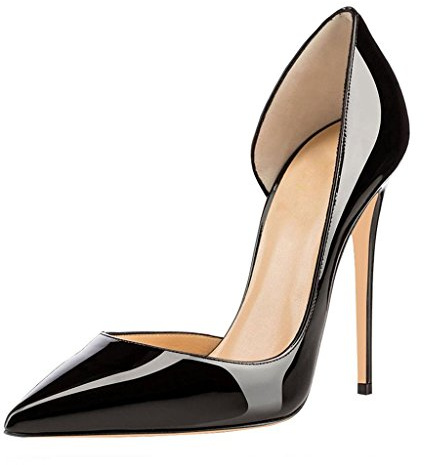 EDEFS - Escarpins Femmes - Chaussures Stilettos - Talon Aiguille - Grande Taille - Soiree Mariage - Noir Taille 45
