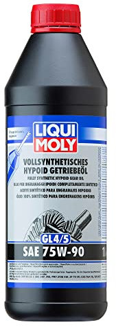 LIQUI MOLY Vollsynthetisches Hypoid Getriebeöl (GL4/5) 75W-90 | 1 L | Getriebeöl | Hydrauliköl | Art.-Nr.: 1024