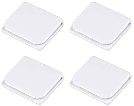 Hifot Duschvorhang Clips 4 Stück, Selbstklebende Guard Vorhang Stop Clips, Duschwanne Hält Wasser in Dusche Vorhang Clips Verschütten Bad Zubehör