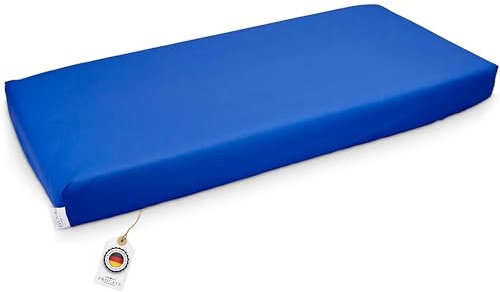 PROCAVE wasserdichtes Spannbettlaken in blau, atmungsaktiv und abwischbar, pflegeleichter Matratzenschoner, Made in Germany, in 90x200 cm