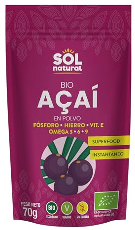 Acai en polvo Bio 70g Sol Natural