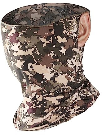 MaxW Neck Gaiter with Ear Loops for Man Cycling Balaclavas UV Protection Face Mask Breathable Headbands Camouflage