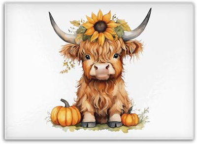 Highland Cow Kitchen Premium Glass Cutting/Chopping Board