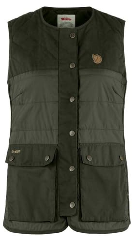 Fjällräven Damen Forest Wool Padded Weste, Deep Forest, M