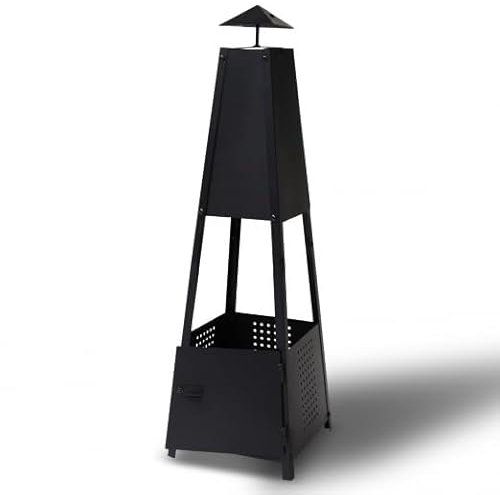 IDMarket - Braséro de Jardin Memphis en Acier Noir