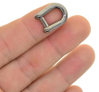 GENPICONG Lot de 10 Mini goupilles à vis en Alliage de 6 mm de Couleurs Assorties, Crochet en U, Manille, connecteur de Bracelet en Cuir, Porte-clés, Cordon