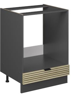 Vicco Küchenschränke Fame-Line, Herdschrank, Eiche Paneel, 60 cm ohne Arbeitsplatte