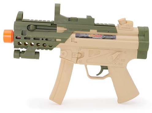 Toyland® 29 cm (11) Ametralladora de Las Fuerzas Especiales con Luz Realista y Sonido Rápido - Juego de rol y Disfraces