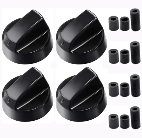 Perillas de Control de Gas,Perillas de Control Universales,4 Mandos + 12 Adaptadores (ø 6/ mm) para Cocina Gas y Eléctrica,Hornos,Placas de Cocción