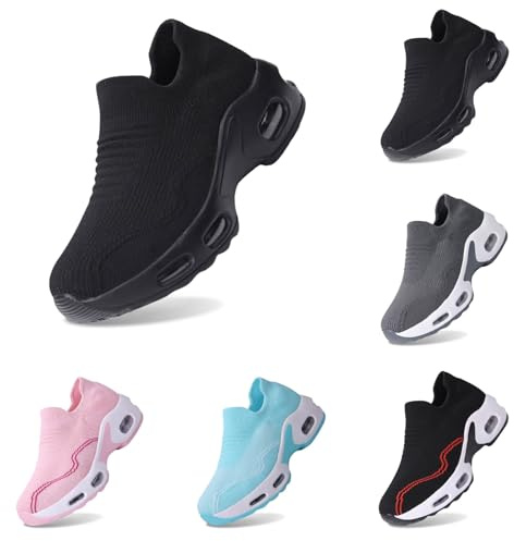Chaussure Femme Sneakers Chaussures Orthopediques Legere sans Lacets Tennis Confort Outdoor de Jogging Sport Fitness Gym Athlétique Respirante Air Course