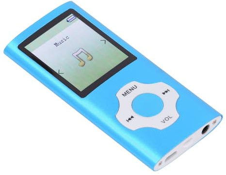 Generic Lettore Musicale, Scheda di Memoria Piccola da 16 GB, HiFi, qualità Audio Senza Perdita di Dati, BT 5.0, E-book, Lettore MP3 MP4 Portatile per Fitness (BLUE)
