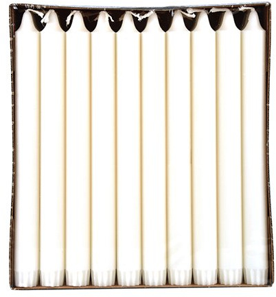 PAPSTAR 120 kronljus Ø 2,3 cm – 24 cm vit av 100 % stearin-stavljus
