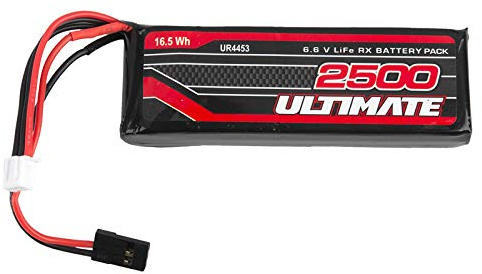 Ultimate RC Life Akku 6.6V 2S 2500mAh Empfänger JR Stecker Flat Pack