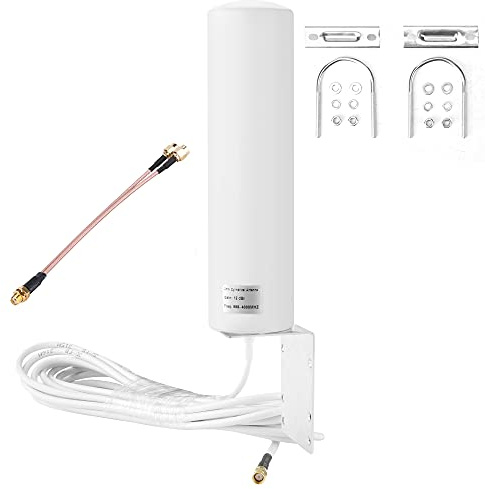 ZDTECH High Gain 10-12dBi External SMA Male/Dual SMA Male 3G 4G 5G LTE Omni Directional Outdoor Antenna for Mobile Cell Phone Cellular 4G/LTE/5G Router Modem Gateway(698-4000 MHz)