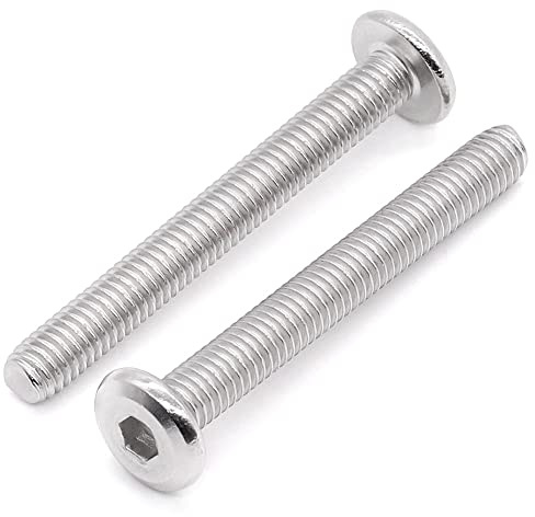 Glvaner 1/4-20 x 1-1/2 Binding Screws Furniure Screws Connection Bolts, Socket Head Cap Screws 304 Stainless Steel Full Thread, 25 PCS