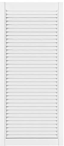 Lamellentüren Holz 1er Pack 494x1100 mm | Holztür aus massiver Kiefer mit MDF Lamellen | Möbelfronten für kreative Renovierung | Lamellentür für Garderobe, Küche oder Wohnzimmer | Weiß lackiert