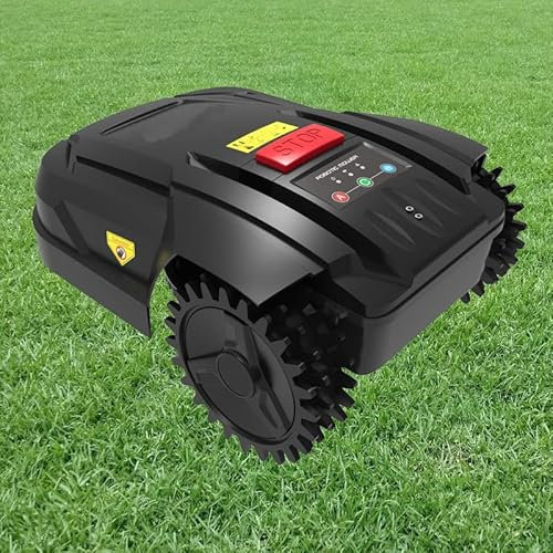 HYDEE Electric Mower Robot, Intelligent Remote Control Electric Smart App Lawn Mower Robotic for Lawns up to 800m², Cutting width 18cm, Lawn Care Equipment for Gardening