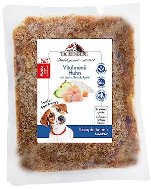 Tackenberg - Barf-Vitalmenü für Hunde vom Huhn mit Lachs | - 14 x 500 g - Premiumqualität von Tackenberg