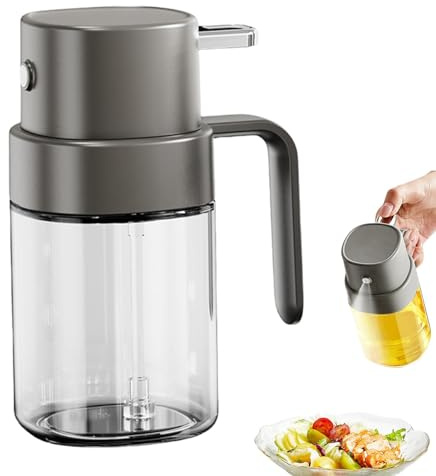 Dispensador de aceite de oliva | Botella dispensadora de aceite 2 en 1 | Pulverizador de vinagre de vidrio a prueba de fugas | Botella de spray de aceite de vidrio | Contenedores de aceite recargables