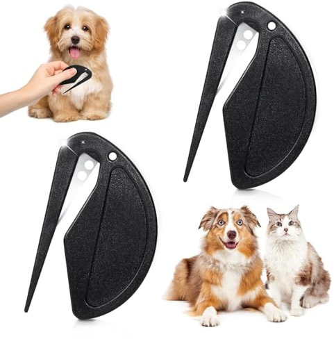 IUHFSIFS 2024 Neues Entfilzungsmesser Katze【Hergestellt Aus Hochwertigem Edelstahl】Pet Knot Opener【Klinge ist Schärfer】【Einzigartige Design】Katzen Verfilztes Fell Entfernen, Pet Knotting Comb
