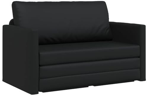 vidaXL Soffsäng Svart 124 x 71 x 78 cm Konstläder