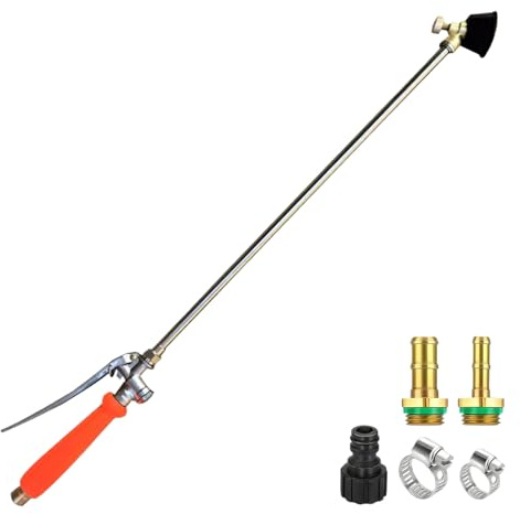 Spruzzatore di ricambio – Bacchetta spruzzatore in metallo, connettore rapido per tubo flessibile, valvola di spegnimento regolabile, ugello per irrigazione per prato, arbusti, ortaggi, aiuole, patio