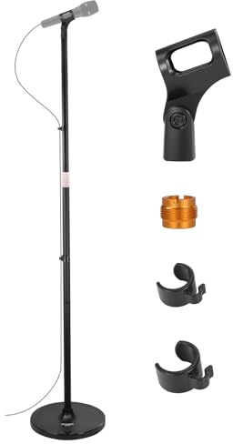 NEEWER Asta Microfono da Terra, Supporto Mic Regolabile Staccabile a 3 Sezioni con Morsetto e Base Appesantita, Compatibile con Blue Yeti HyperX QuadCast Shure SM58 Samson Q2U Fifine K669B, MS045