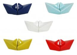 BARBACADO Sale e pepe barca, saliera pepiera a forma di barca, sale e pepe con bordo di mare, sale e pepe, verde, 12,5x7x5cm