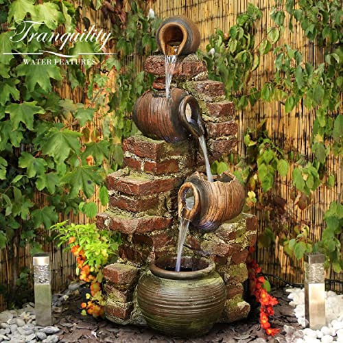 Moroccan Pots Mains Power Water Feature With Cover