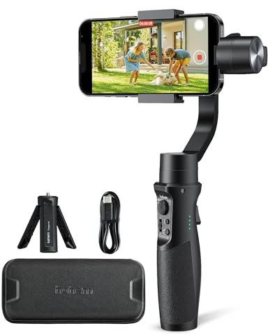 hohem iSteady Mobile Plus Gimbal Stabilizer for Smartphone, 3-Axis Phone Gimbal for Android and iPhone 15,14,13,12 PRO, Stabilizer for Video Recording with Ultra-Wide-Angle Mode, 600° Inception