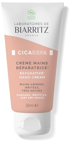 Laboratoires de Biarritz - Crème Mains Réparatrice CICA REPA - Certifiée Bio - Pour Mains Abîmées, Irritées, Très Sèches - 50 ml - Fabriquée en France
