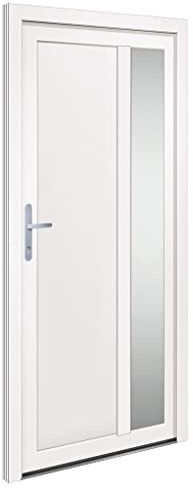 vidaXL Porta d'ingresso Bianco 98x200 cm PVC