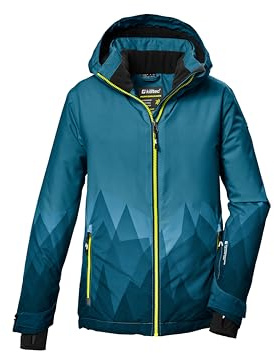 killtec Niños Chaqueta de esquí/chaqueta funcional con capucha y protección contra la nieve KSW 383 BYS SKI JCKT, ocean, 176, 42096-000