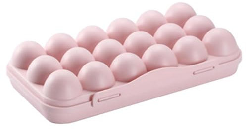 Eierbox Kunststoff Kühlschrank Aufbewahrungsbox, BPA frei, Eierbehälter Eier Plastik Box, Eierkarton 18 Gitter, Eier Vorratsdose, Eier Aufbewahrung, wiederverwendbar Eiereinsatz Organizer (B)